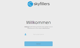 Bei den E-Mail Diensten anmelden
